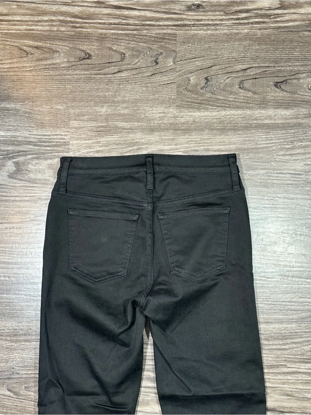 J. CREW Black 9” Mid Rise DEMI BOOT CROP Raw Hem Jeans 25